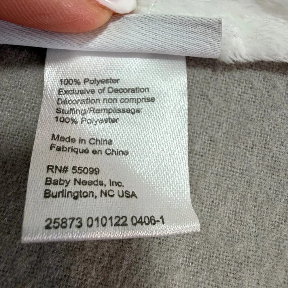 Elegant Baby Unicorn White Pink Minky Dot Security Blanket Lovey Satin Bottom